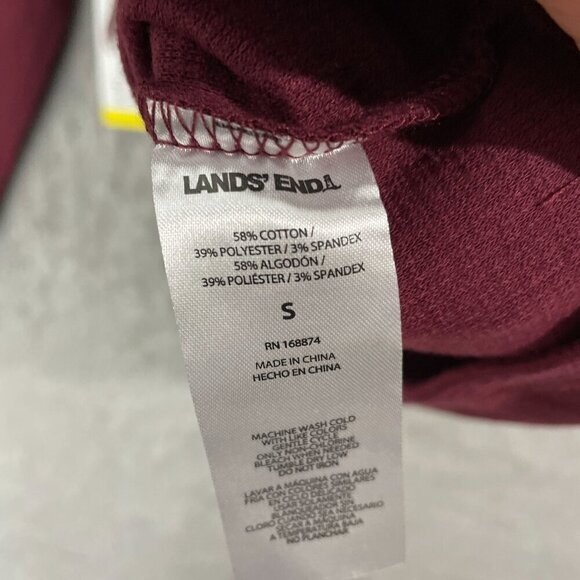 NEW Lands' End Womens S Burgundy Long Sleeve Funnel Neck Top - Picture 5 of 10
